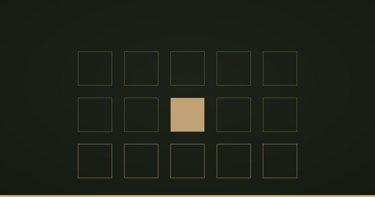 A grid with one cell lit