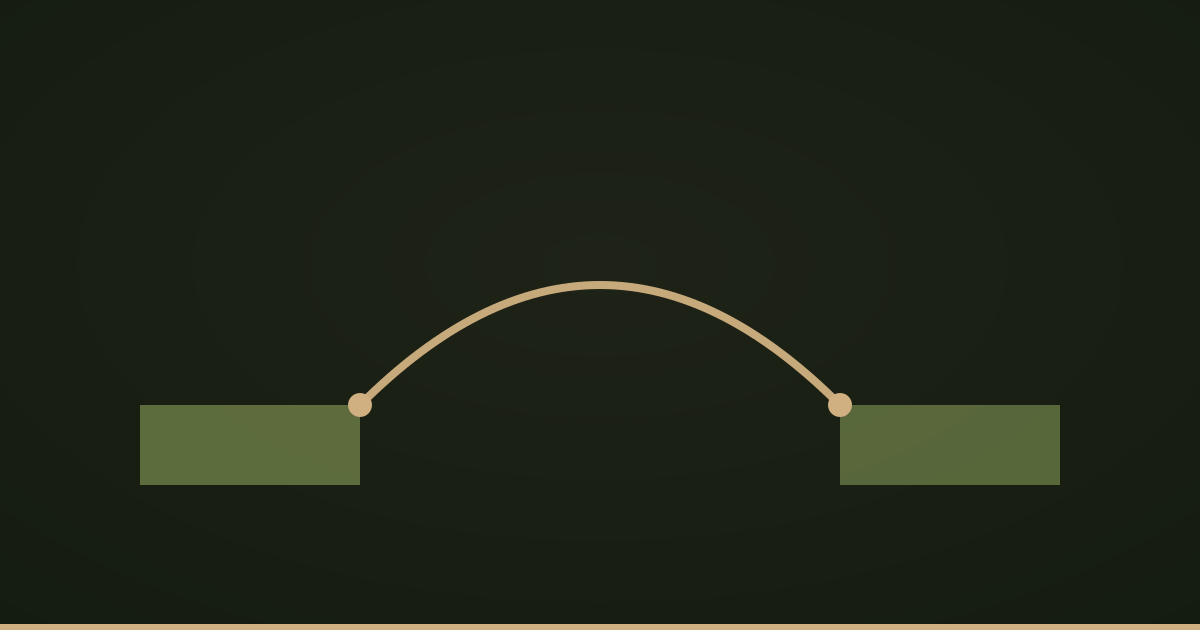 An arch joining two banks