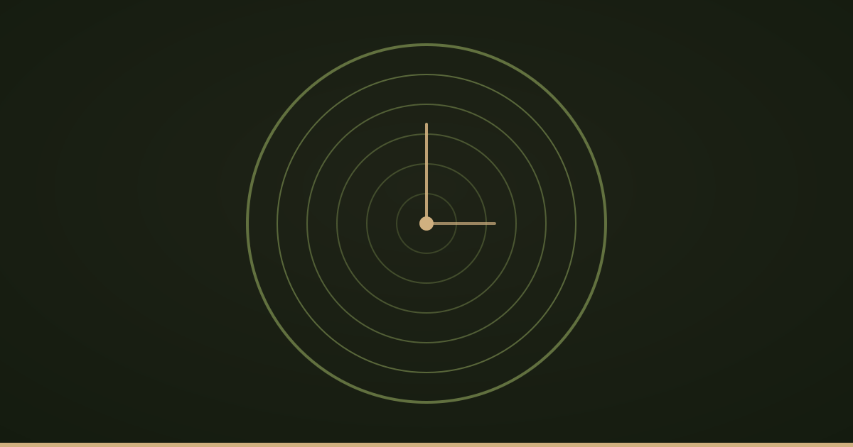 Concentric rings like those of a tree trunk