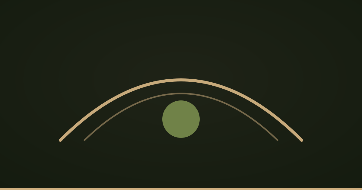 An arch sheltering a small shape