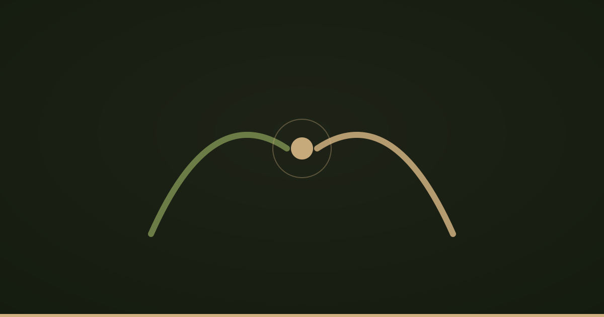 Two arcs almost touching