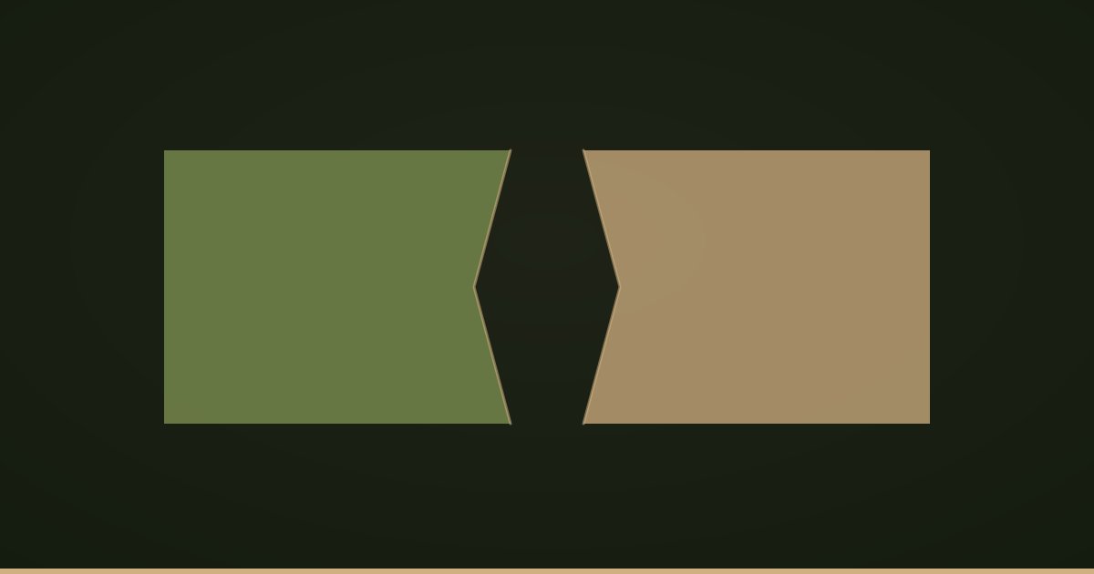 Two blocks separated by a fissure