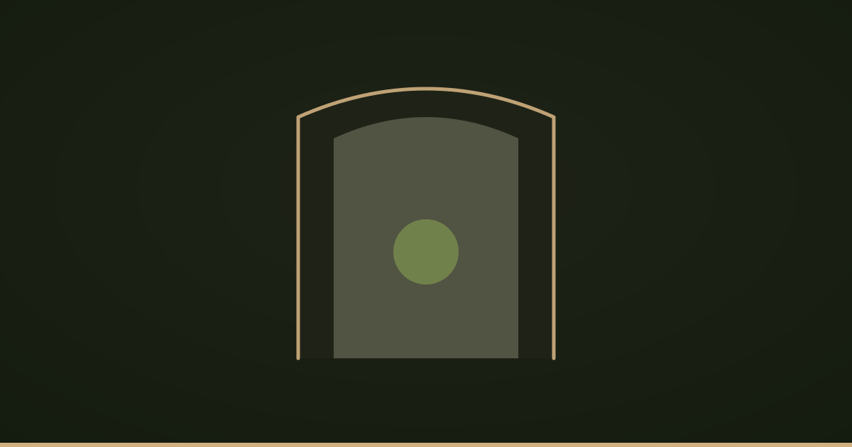 An open doorway with a figure before it