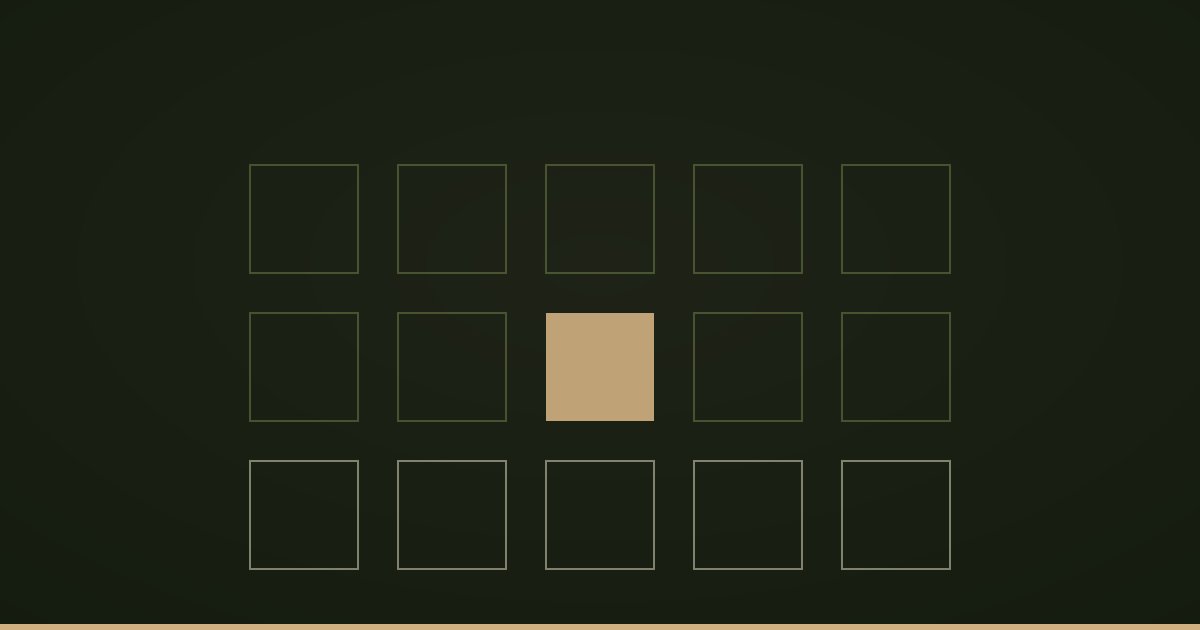 A grid with one cell lit